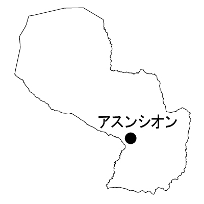 パラグアイ無料フリーイラスト｜首都名(白)